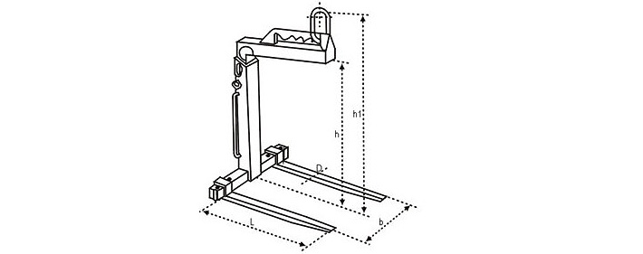 手動(dòng)平衡吊叉尺寸圖
