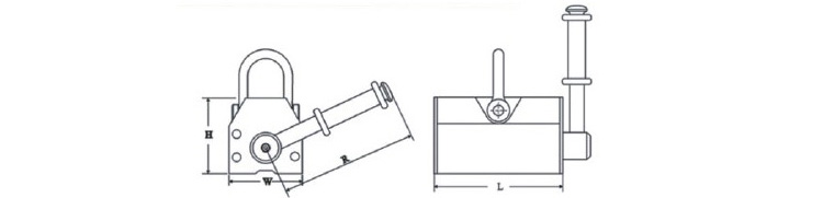 手動永磁起重器,永磁起重器尺寸圖