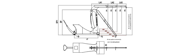 Hydrobull小型電動(dòng)液壓小吊車尺寸圖